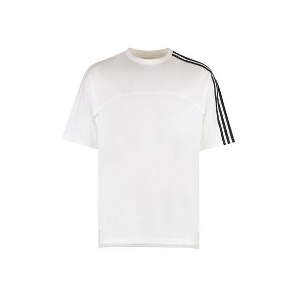 Y-3 Classic Jersey T-Shirt with Signature Stripes Men WHITE T-Shirts